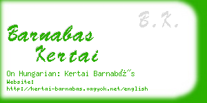 barnabas kertai business card